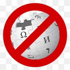 Filewikipedia Logo With Forbidden Symbolpng - Wikimedia