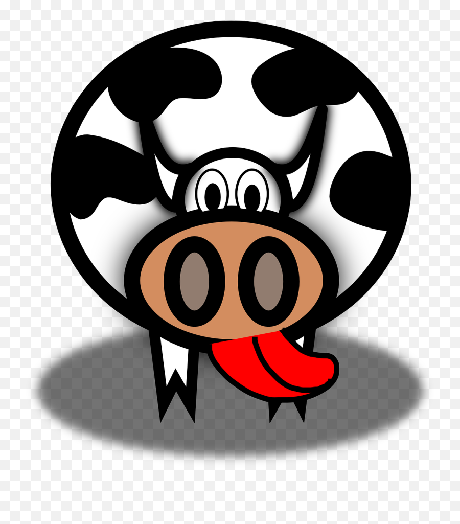 Cow Tongue Lick - Free Vector Graphic On Pixabay Cow Clip Art Png,Cow Emoji Png