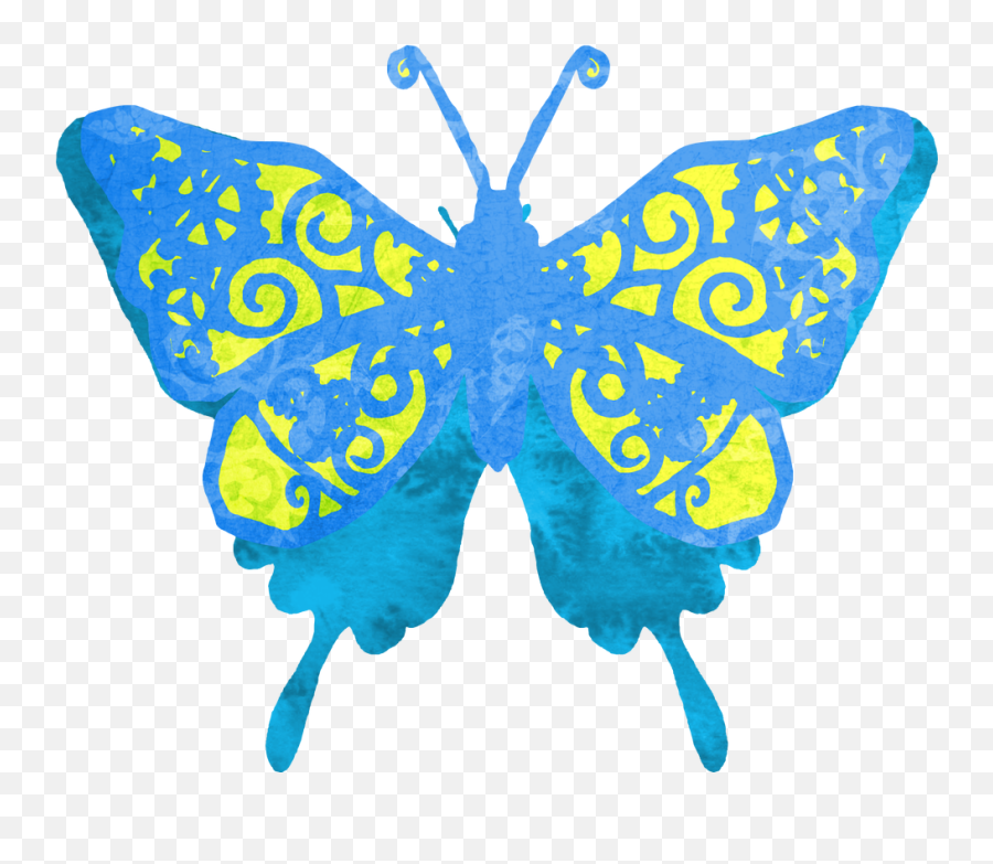 Png Modern Clip Art - Artsy Bee Digital Images Transparent Clipart Free Butterfly,Blue Butterfly Transparent Background