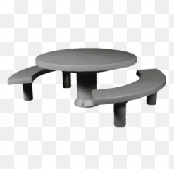 Download Round Pedestal Concrete Table - Concrete Table Round Png,Picnic Table Png
