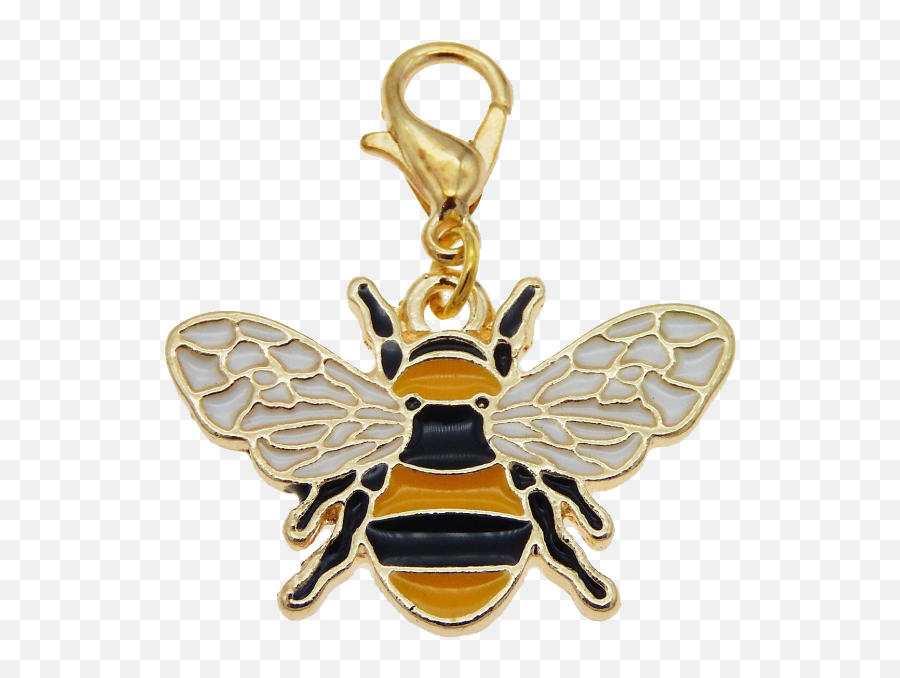 Fancy Bee Enameled Charm - Beehive Jewelry Collection Necklace Png,Beehive Png