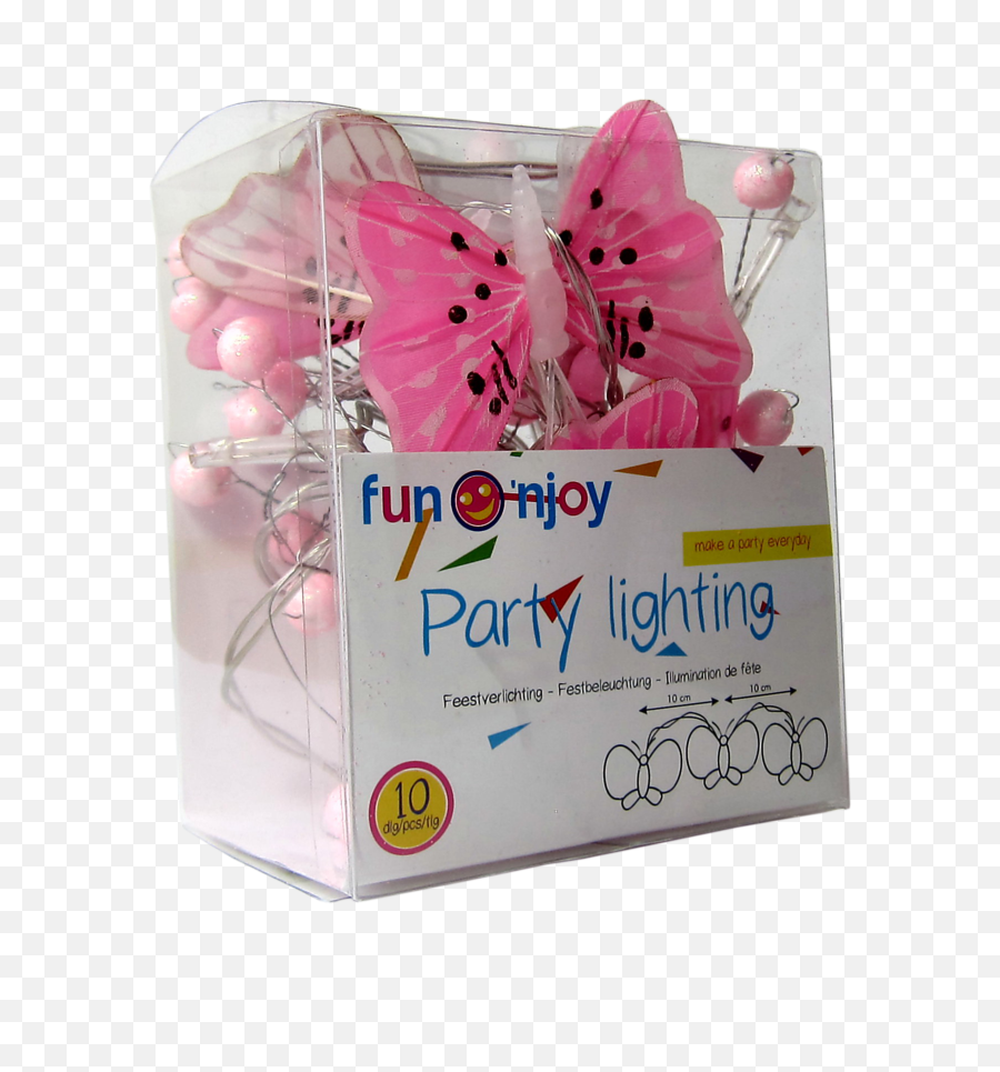 Download Hd String Of Fairy Lights Png - String Lights Pink Butterfly,Party Lights Png