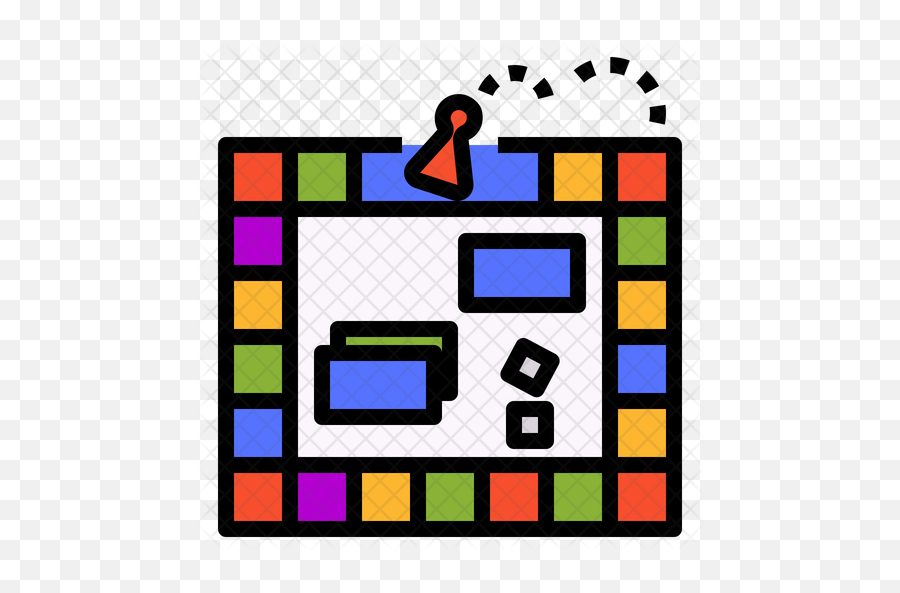 Board Game Icon Of Colored Outline - Board Game Icon Png,Board Game Png