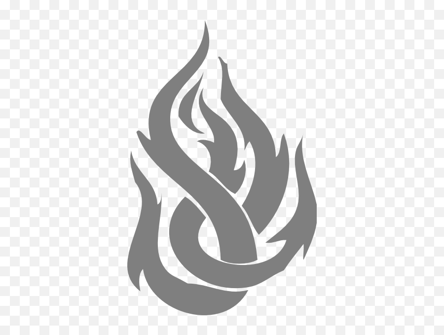 Gray Flame Clip Art - Vector Clip Art Online Transparent Fire Tattoo Png,Flames Clipart Png