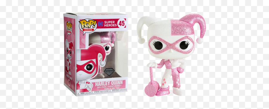 Pop Vinyl Heroes Harley Quinn With Mallet Pink Diamond Collection - Dc Funko Pop Harley Quinn Pink Png,Harley Quinn Transparent