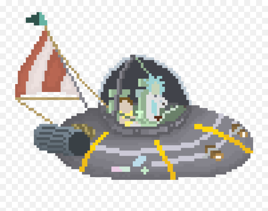 Download Rick And Morty Spaceship - Rick And Morty Ship Png Sprite Pixel  Art Spaceships,Morty Transparent - free transparent png images 