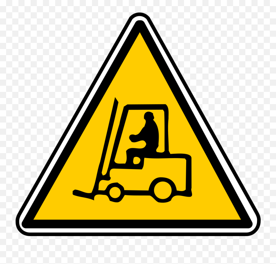 Download Forklift Warning Sign - Danger Forklift Png Full Riesgo De Atrapamiento Png,Warning Symbol Png