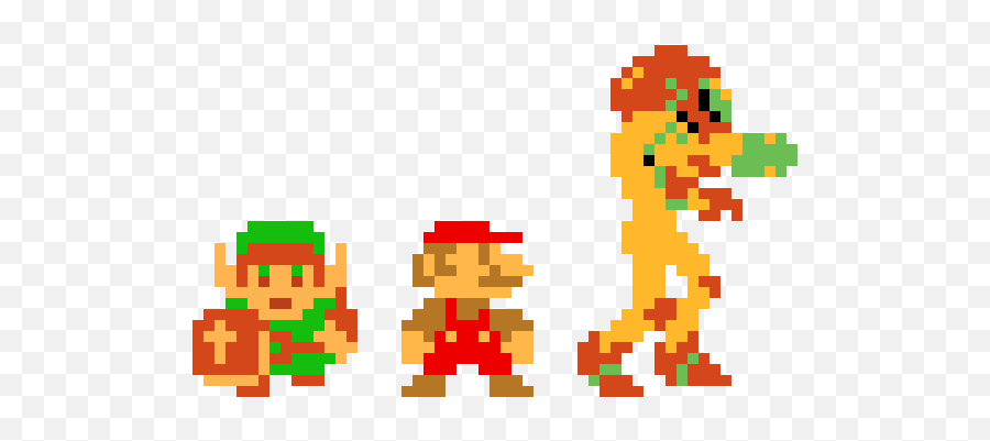 Nes Characters Pixel Art Maker - Evolution Of Game Graphics Png,Nes Png