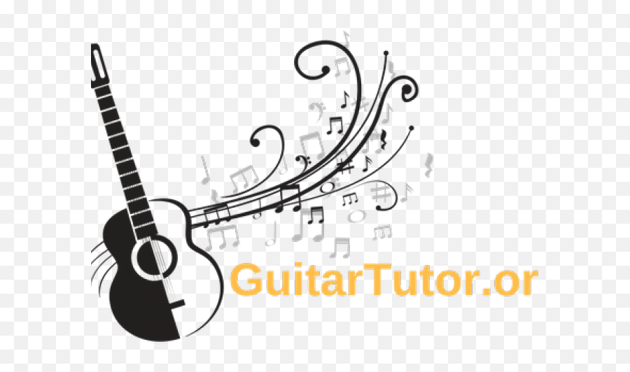 Download Hd Acoustic Guitar Clipart Logo - Acoustic Guitar With Musical Notes Png,Acoustic Guitar Transparent Background