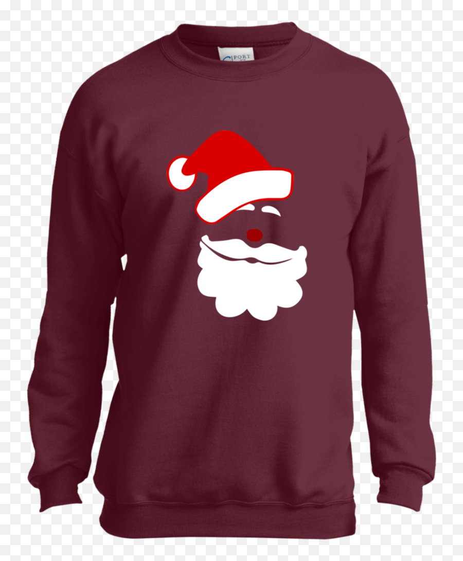 Santa Face Beard Youth Tshirtlssweatshirthoodie - Crew Neck Png,Santa Face Png