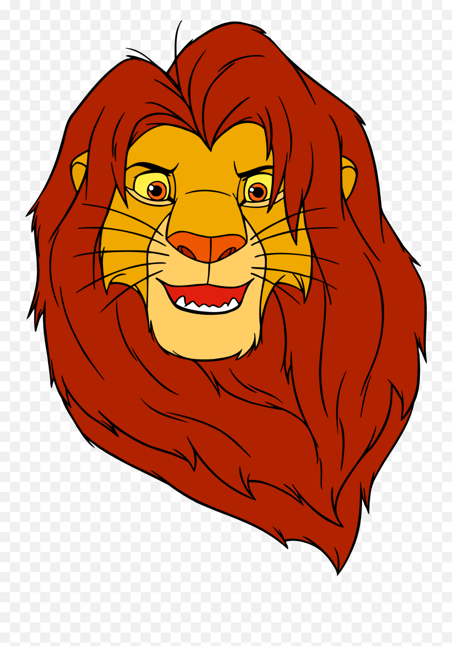 Simba Lion King Face Png Image - Lion King Cartoon Face,Lion Face Png -  free transparent png images 