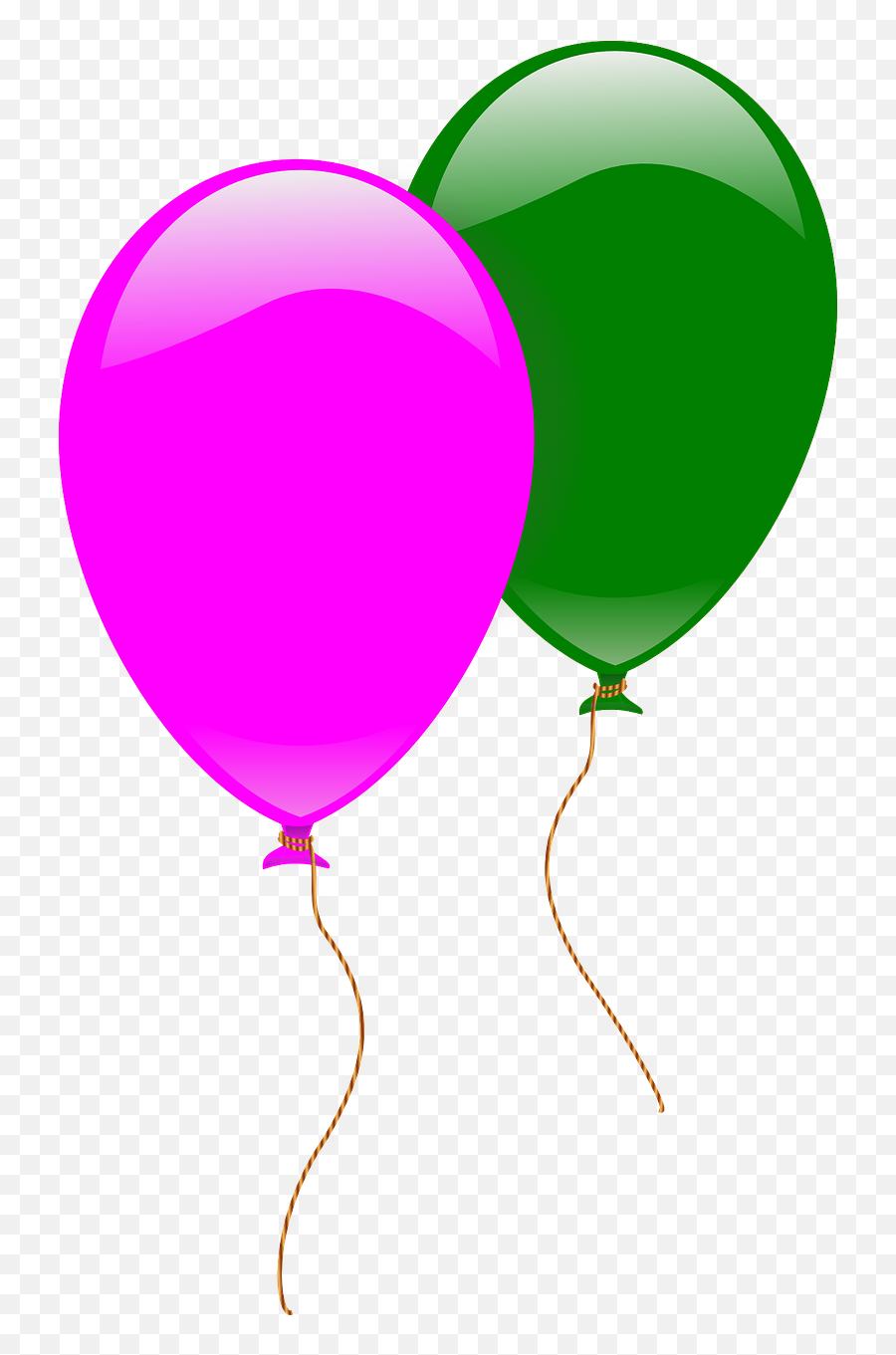 Balloons Pink Green - Transparent Background 2 Balloons Clipart Png,Pink Balloon Png