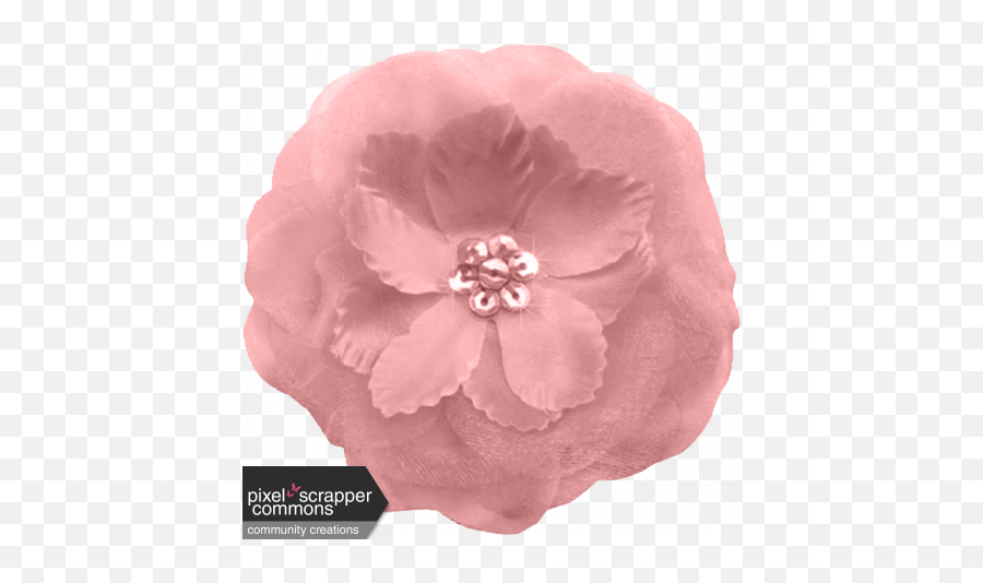 Pink Cloth Flower Graphic By Lisa Hope Stacy Pixel - Pixel Scrapper Flower Png,Pixel Flower Png