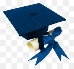 Download Gradcap - Blue Graduation Cap And Diploma Full Graduation Blue Hat Png,Diploma Png