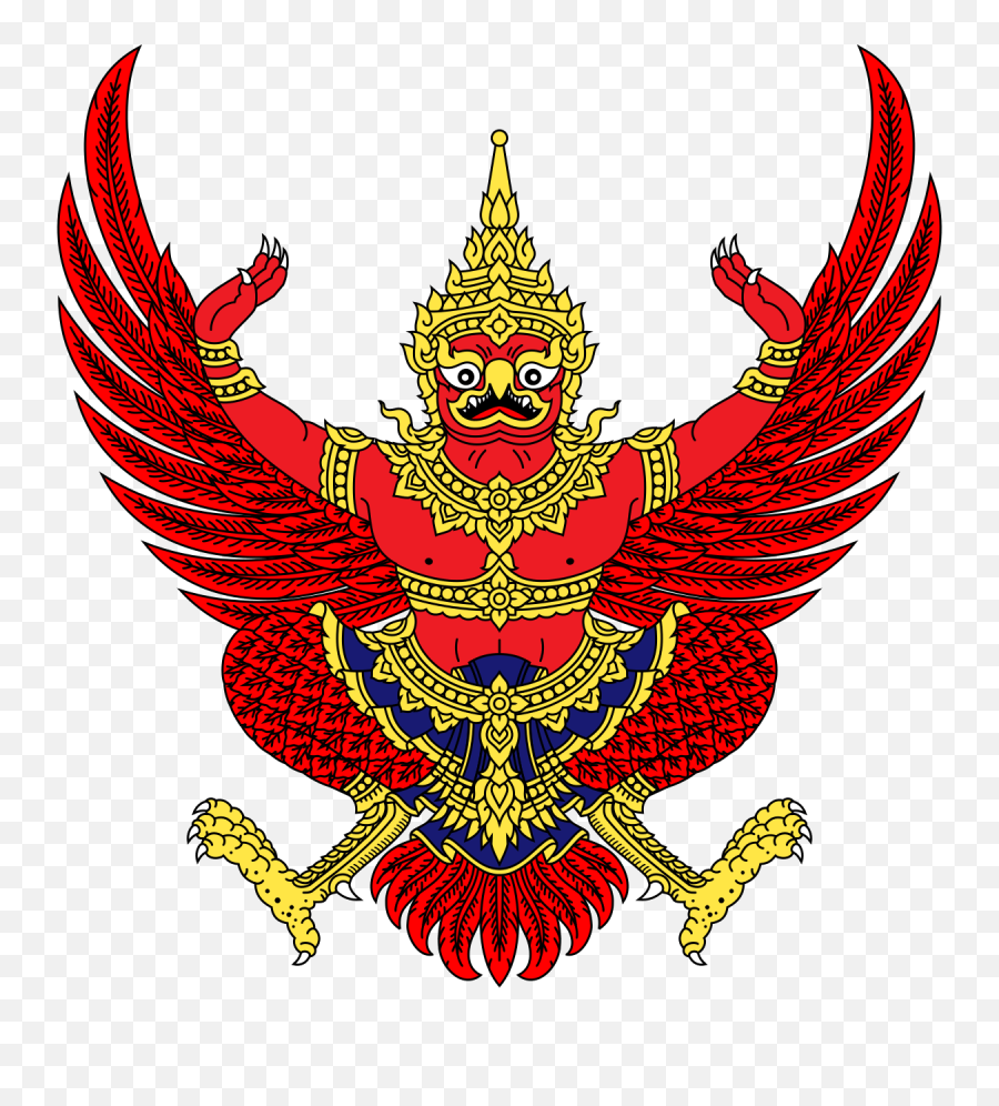 Filethai Garuda Emblempng - Wikimedia Commons Emblem Of Thailand,Yellow Claw Logo