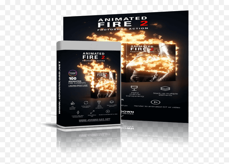 Graphicriver - Animated Fire 2 Photoshop Action 4download New Year Png,Animated Fire Png