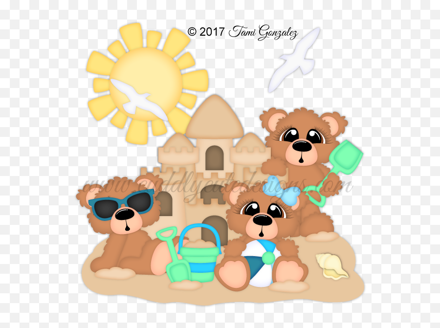 Sandcastle Bears - Cartoon Png,Sandcastle Png