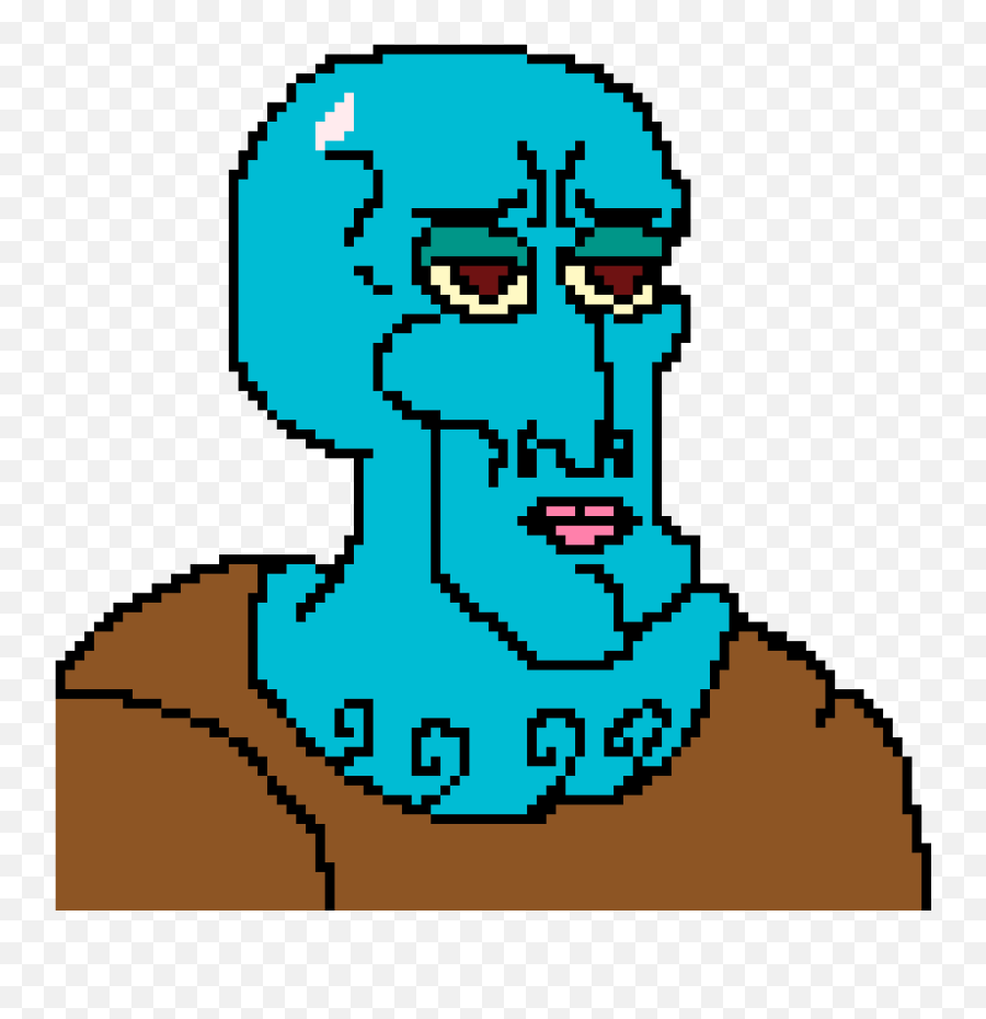 Pixilart - Squidward By Cailloushipuden Dot Png,Squidward Nose Png