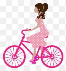 Download Girl - Girl On Bike Png,People Biking Png