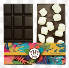 Dark Chocolate Bar Marshmallows - Chocolate Png,Marshmallows Png