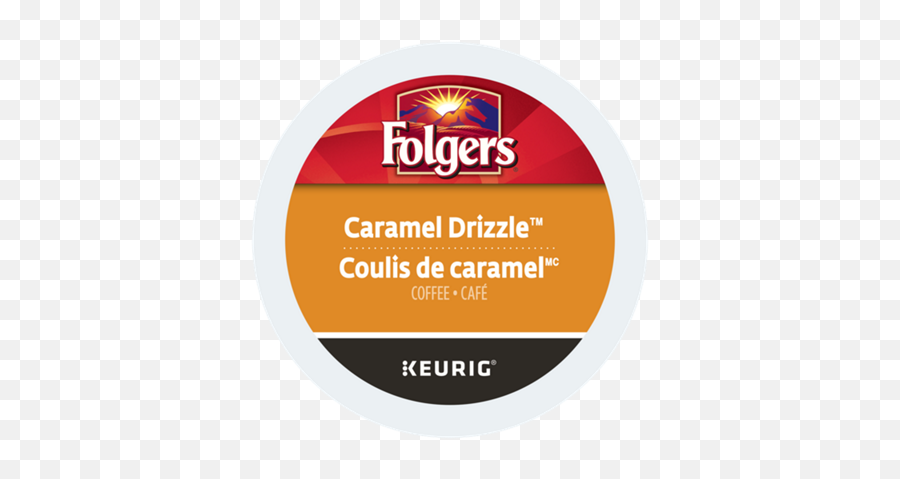 Keurig K Cup Folgers Caramel Drizzle Medium Roast 96case - Folgers Coffee Png,Folgers Logos