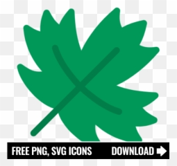 Free Green Maple Leaf Icon Symbol - Language png
