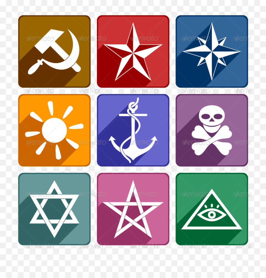 Icons Of The Different Symbols - Language Png,Pentacle Icon