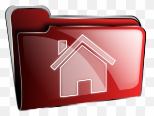 Red Folder With House Silhouette Icon - Home Folder Icon png
