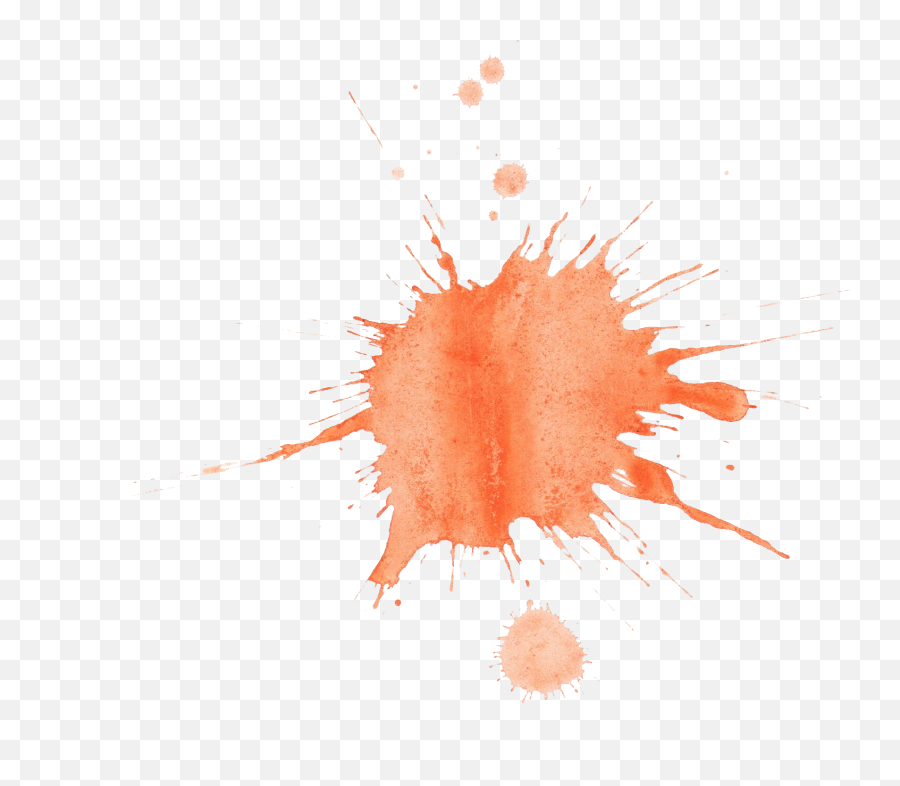 Watercolor Splash Png Orange - Orange Paint Splatter Png,Paint Splat Png