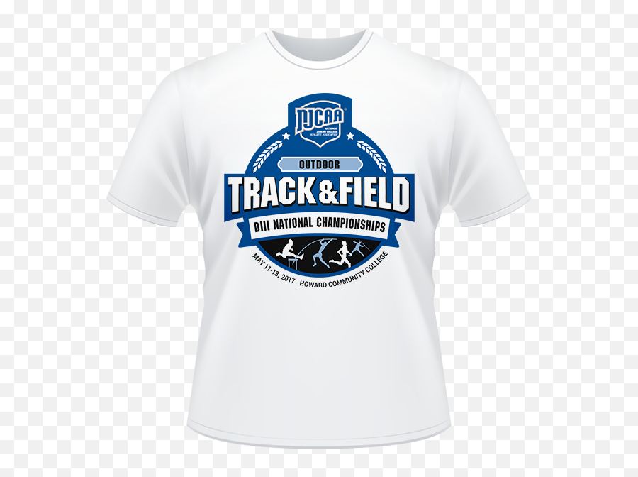 2017 Njcaa Track Diii Championship White T - Shirt Active Shirt Png,White T Shirt Transparent