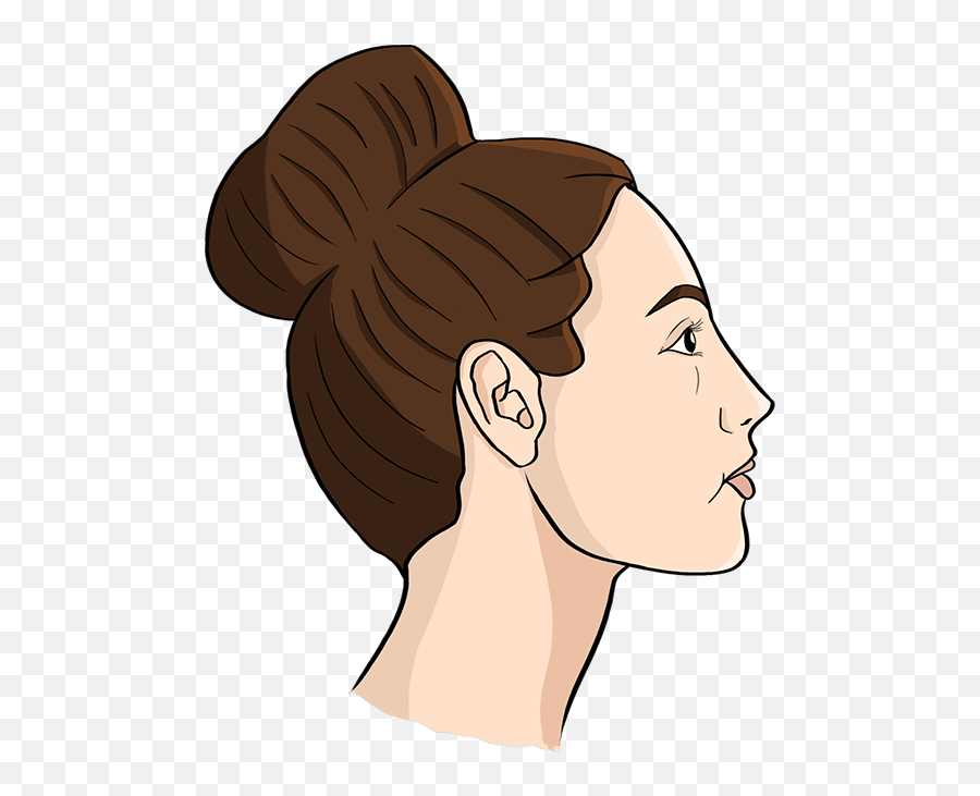 How To Draw A Woman Side Profile - Really Easy Drawing Tutorial Cartoon Girl  Side Profile Png,No Profile Picture Icon Female - free transparent png  images 