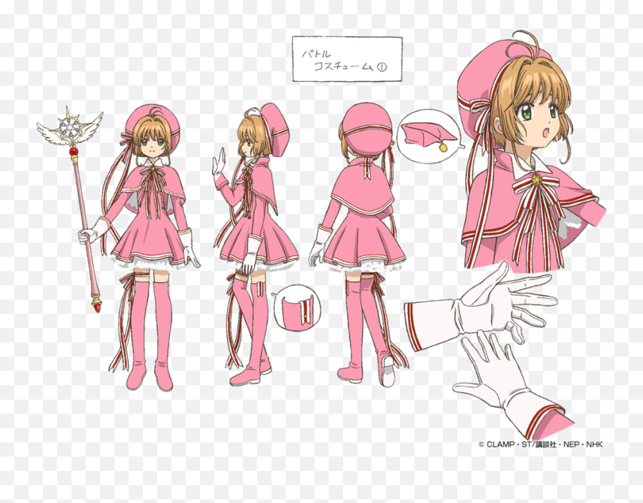 Pink Dress With Red And White Ribbons Sakura Card Captors - Sakura Card Captor Reference Png,Cardcaptor Sakura Icon