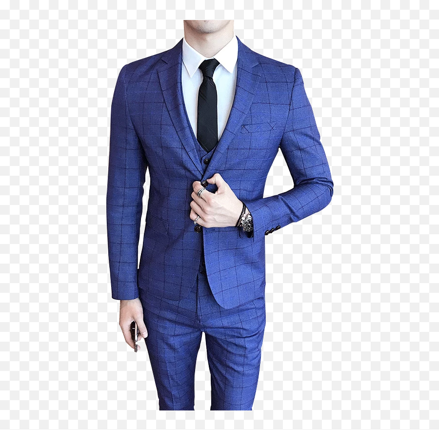 Fashion Plaid Suits Men Blazer Jackets - Suit Png,Fashion Icon Aliexpress