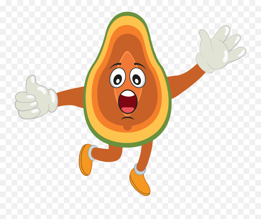 Kawaii Papaya Cute Fruits Design - Fictional Character Png,Papaya Icon
