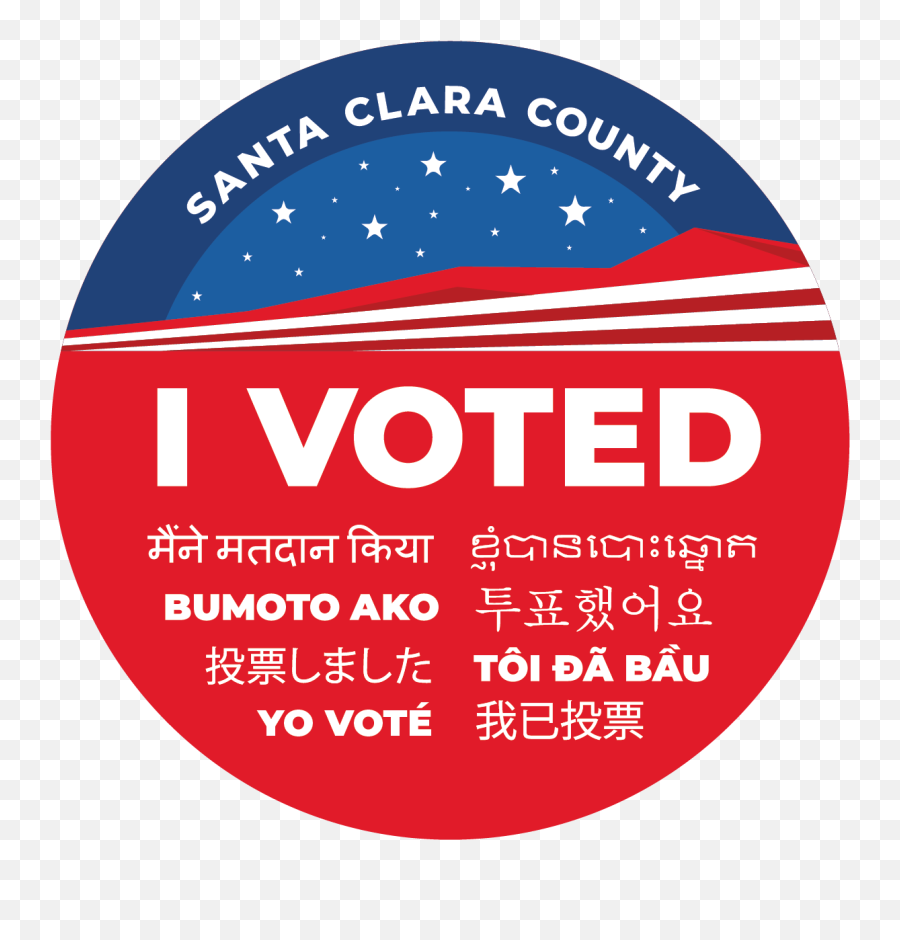 Find Vote Center - Santa Clara County I Voted Png,Election Vote Yes Icon