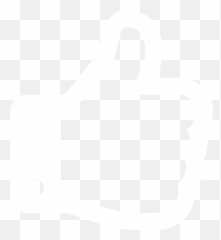 White Thumbs Up Icon Transparent Clipart - Full Size Logo png
