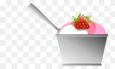 Ice Cream Cup Clipart Png Image - Cartoon Strawberry,Ice Cream Cup Png