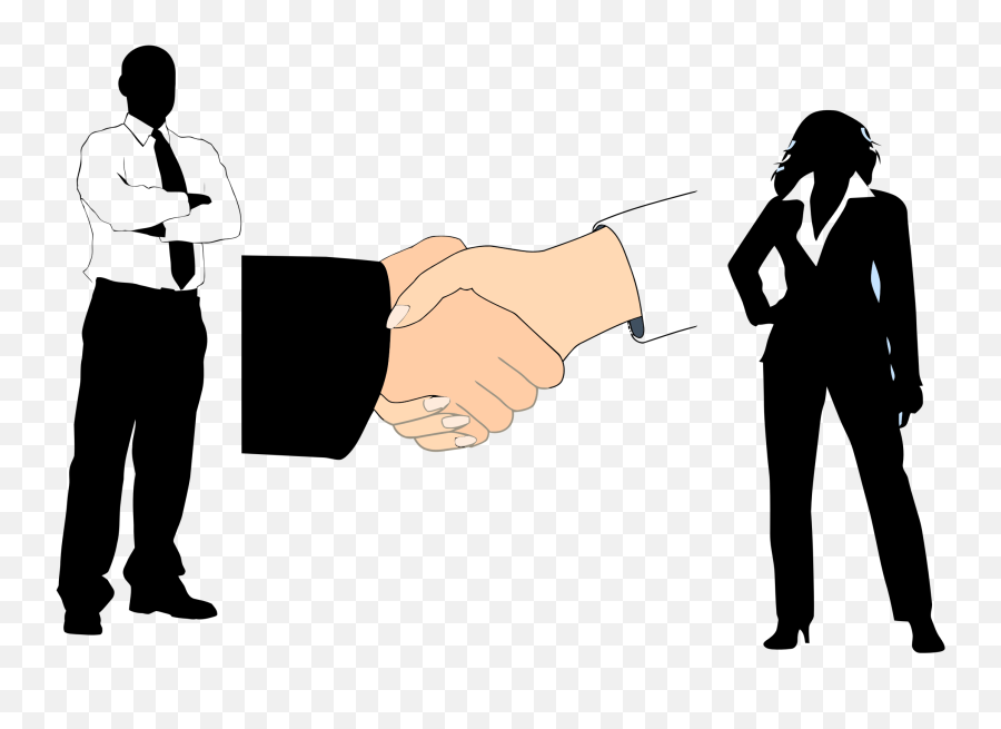 Handshake Clipart Business Customer - Business Person Silhouette Transparent Png,Customer Png