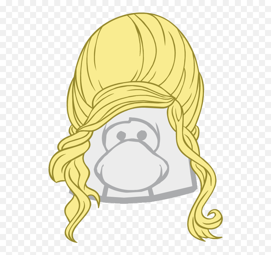 Download Hd The Blonde Beehive - Club Penguin Blonde Beehive Club Penguin Wig Hair Png,Beehive Png