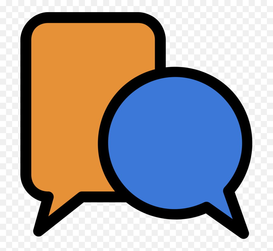 Vector Drawing Of Square And Round Chat Bubbles Free Svg - Discussion Icon Png,Round Square Png