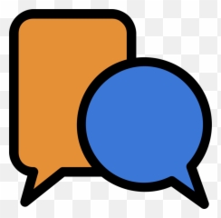 Vector Drawing Of Square And Round Chat Bubbles Free Svg - Discussion Icon Png