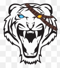 Tiger Face Vector Png - Mouth Open Drawing