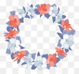Download Jpg Invitation Flower Hibiscus Wreath Hawaii - Hawaiian Wreath Clipart Png,Hawaiian Flower Png