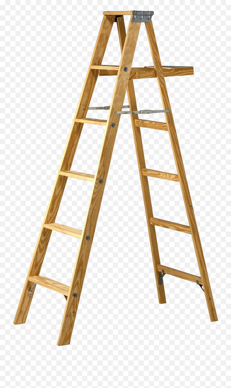 Double Wood Ladder Transparent Png - Transparent Ladder Png,Ladder Transparent