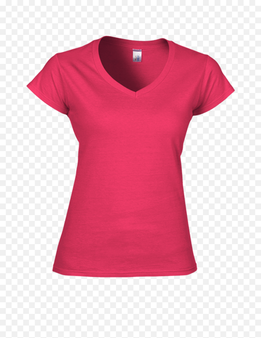 Gildan Softstyle Ladies V Png Red Shirt