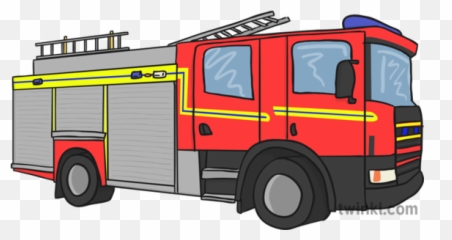Fire Truck Illustration - Twinkl Fire Truck Illustration Png,Fire Truck Png
