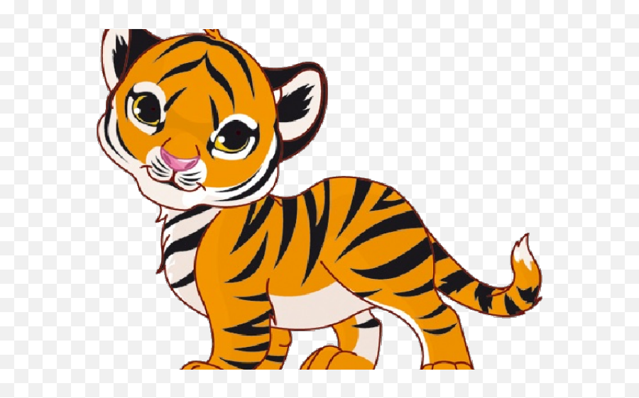 Download White Tiger Clipart - Cartoon Baby Tiger Png,Tiger Transparent