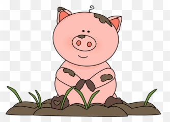 Download Clipart Pig Spring Photo - In Mud png