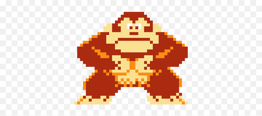 Donkey Kong Pixel Art Minecraft - Donkey Kong Pixel Png,Funky Kong Png