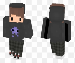 Hipster Logo Skin Chibi - Minecraft Black Suit png